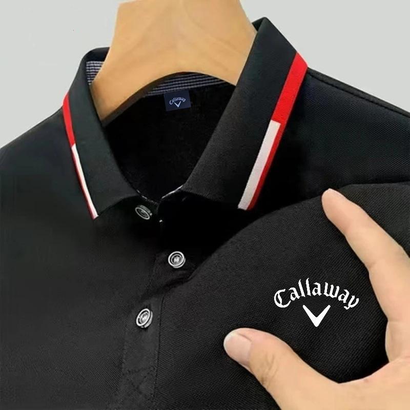 Callaway Embroidered 2025 Новая летняя рубашка поло для мужчин Высококачественная повседневная удобная и дышащая футболка с коротким рукавом для мужчин