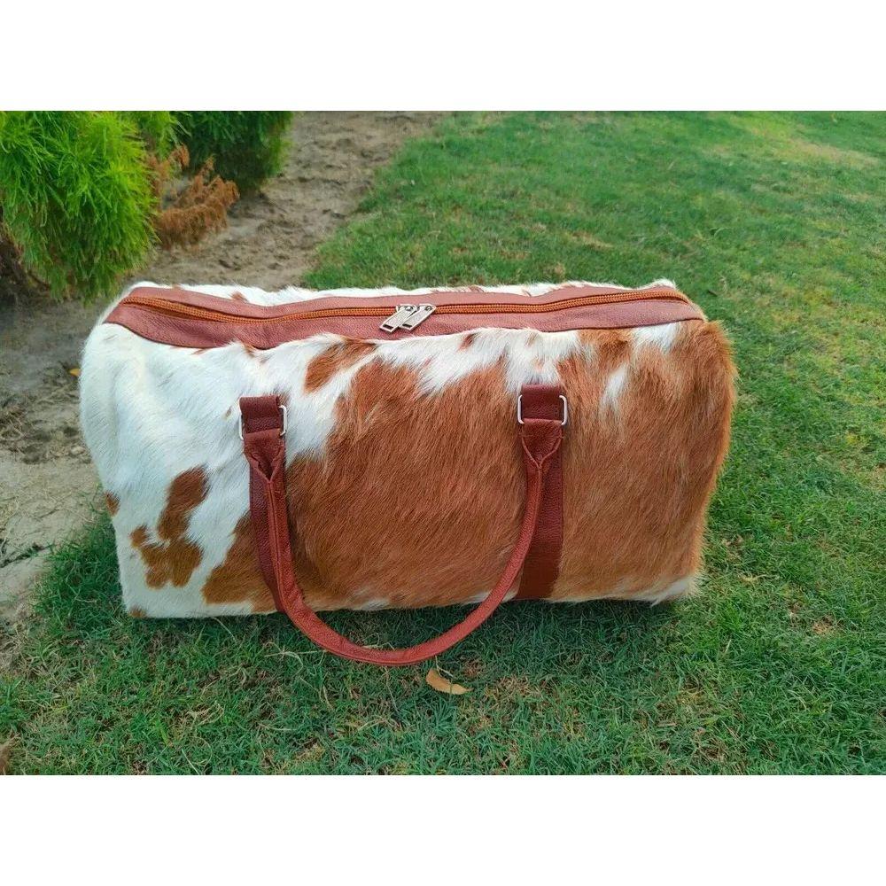 Hairon Leather Dufflebag Travel Luggage Bag Vintage Gym Weekend Overnight Bag