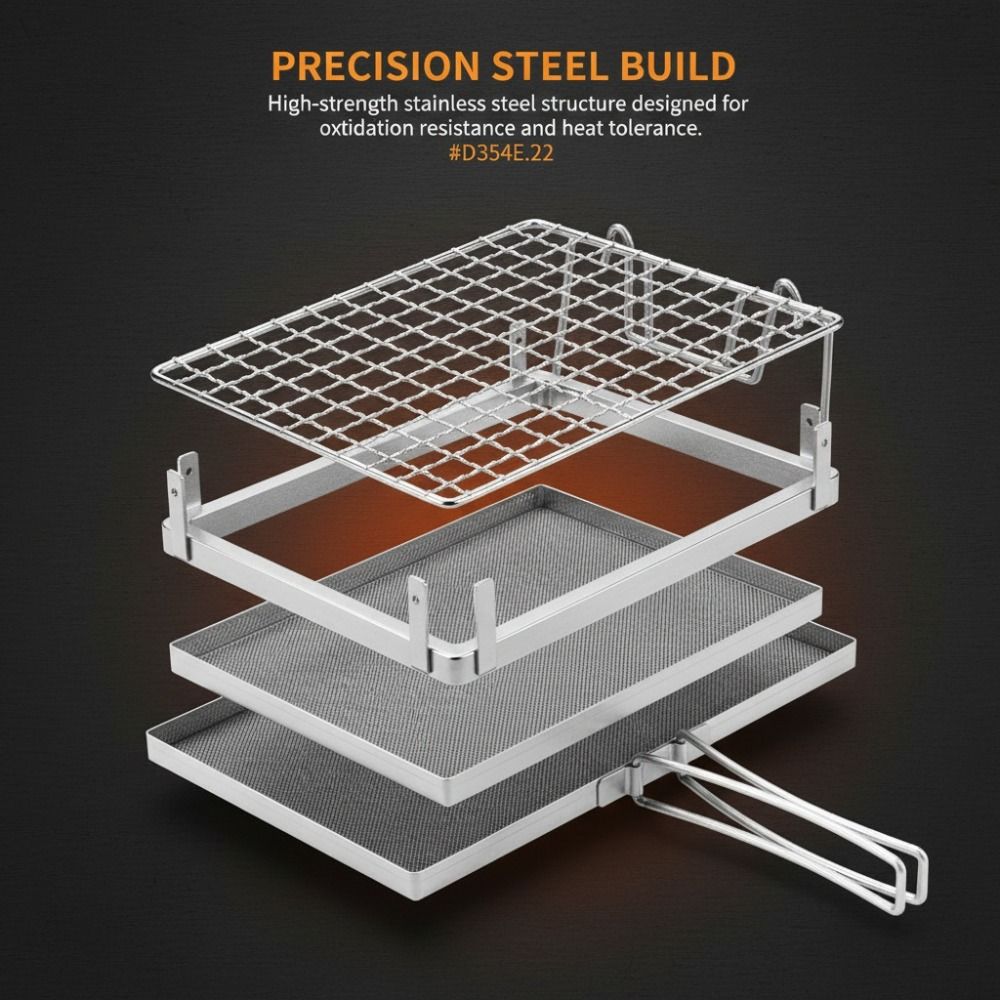 With Handle Toaster Rack Foldable Outdoor Toaster Durable Camping Stove Toaster  Camping