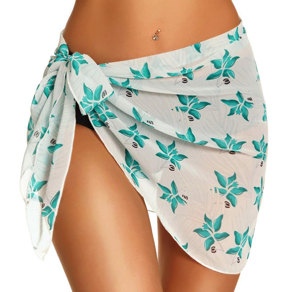 Женские короткие саронги, пляжные накидки, прозрачные бикини, шифоновые накидки для купальников