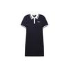 Logo Print Sports Casual Simple Comfortable Knitted Polo Dress Women Dresses Legendary-Blue F11W329302FNV