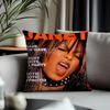 Fashion JJanet Jacksoning Cushion Cover Antidustmite Pillowcase Invisible Zipper Silky Short Plush Sofa Cushion Cover