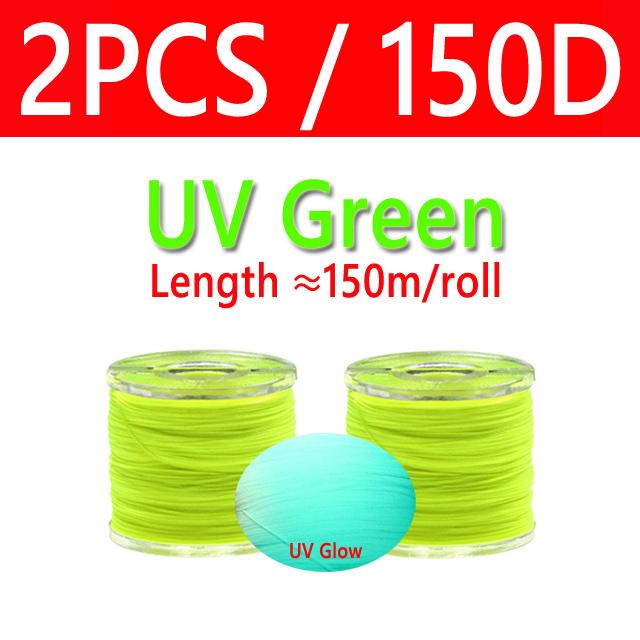 120D 150D 150 м сверхмощный медленный крючок для отсадки, нить для связывания, УФ-светящаяся леска для рыболовной приманки для морской воды, привязка к крючку
