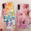 For Samsung Galaxy A90 5G Case SM-A908B Luxury Flowers Butterfly Painted Cover Soft Slim Phone Case For Samsung A90 A 90 5G Bags