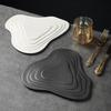 Irregular Terraced Ceramic Dining Plate Solid Color Dessert Plate Snack Plate Sushi Plates Molecular Cooking Creative Tableware