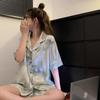 Pajama Sets Women Summer Cool Sweet Sleepwear Soft Comfortable Short Sleeve Loungewear Tender Girlish Homewear