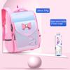 New Fashion Gradient Color Primary Student School Bags for Girls Grade 2-5 Exquisite Bow Cartoon Children Backpack Lightweight Portable Kid's Book Bag