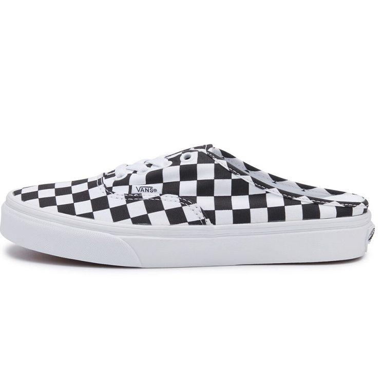 Vans Аутентичные кроссовки для скейтборда с вафельной амортизацией, легкие, дышащие, низкие, унисекс, черно-белая клетка VN0A54F75GU1