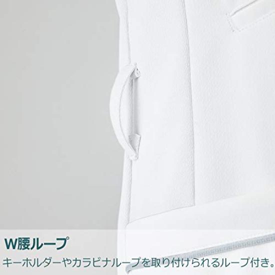 Медицинская туника для медсестры Verdexel VEM141 Топ Белый x Серебристо-серый S [Midori Anzen] Женская