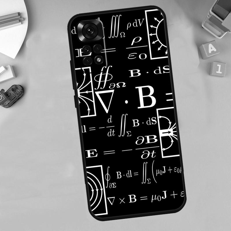 Чехол с формулами по физике, науке, математике для Xiaomi Redmi Note 11 8 9 10 Pro 12 Turbo 8T 9S 10S 11S 12S Redmi 12C 10C 9C