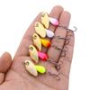 5Pcs/box Micro Spinnerbait Lure Blade Rotating Spinner Metal Lure with Box Artificial Bait with Rotating Blade for Fishing