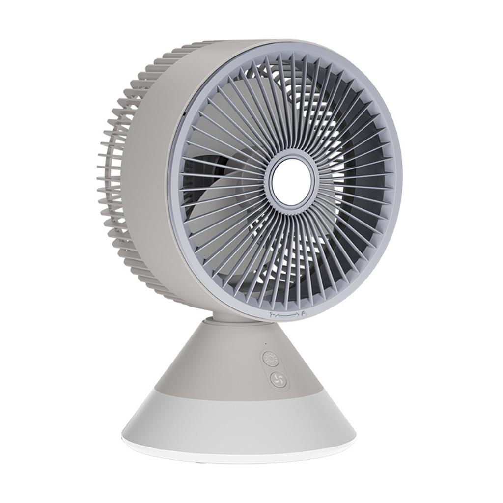 USB Charging Desktop Fan Air Circulation Fan Automatic Shaking Ambient Night Light Home Office Small Fan