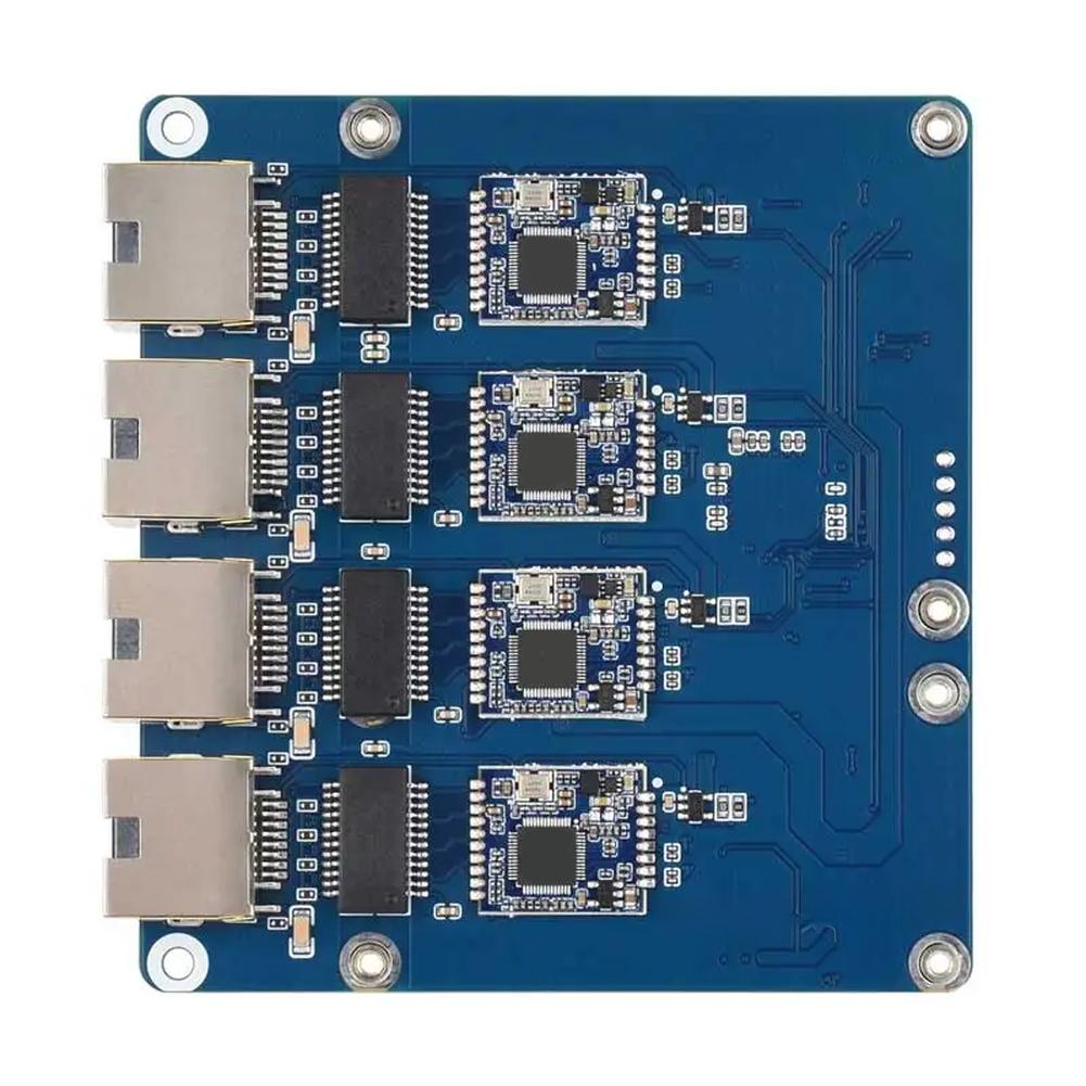 4-портовая Ethernet-адаптерная плата для RASPBERRY-Pi 5, 2,5G, высокоскоростная, без драйверов, сетевая интерфейсная карта, печатная плата 91,5 мм