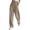 Women's Explosive Striped Casual Trousers Straight Legs