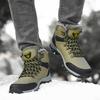 Men's Plush Hiking Shoes Waterproof PU Leather Outdoor Sneakers Male Non-slip Casual Sports Shoes Winter Warm Cotton Shoes