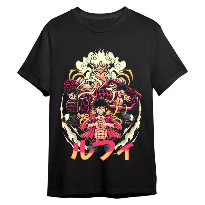 Ретро Комикс Арт Футболка One Piece Мужская Женская Оверсайз Хлопок Аниме Графическая Футболка Повседневная Уличная Одежда С Коротким Рукавом С Круглым Вырезом Топ