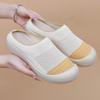 Women's Casual Slip On Half Shoes Breathable Arch Support Walking Mules Shoes Open Back Slip On Flats Non-Slip Sneakers Sandals
