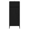 Bathroom Cabinet with Door Black Oak Effect 40 x 30 x 100 cm
