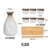 Creative Ceramic Sake Baking Set Wine Heater Household Wine Sorter Small Glass Tray Set Household Ceramic Wine Set