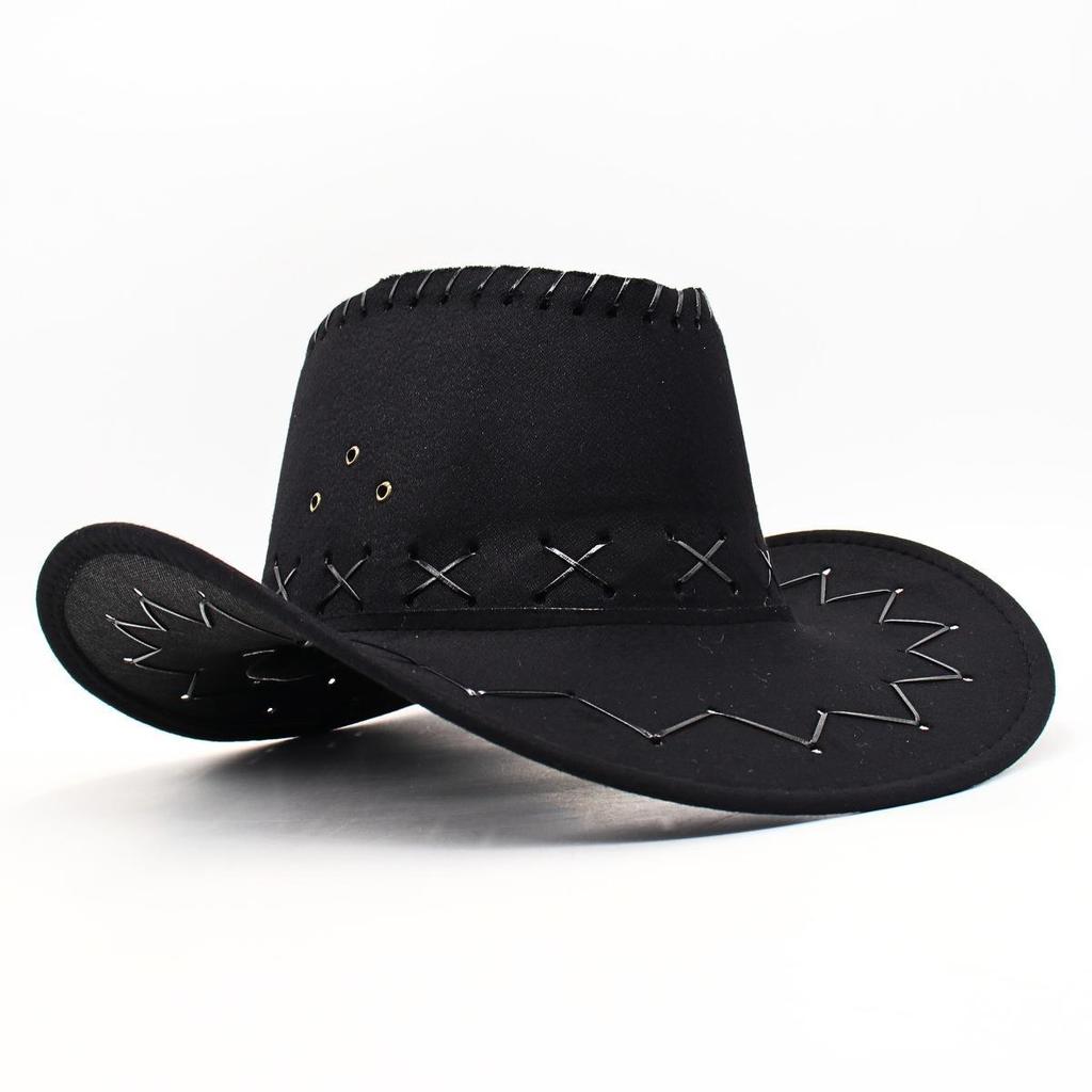 Ковбойская шляпа замшевая корейская версия шляпы от солнца для мужчин и женщин, пляжная шляпа для отдыха на траве, шляпа для верховой езды