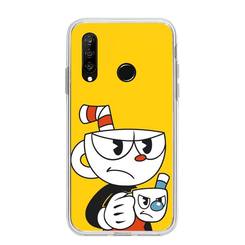 Милый игровой чехол для телефона Cuphead для Huawei P20 P40 Lite P30 Pro P Smart 2019 Nova 3e 6 Se, силиконовый прозрачный мягкий чехол