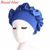 Soft Stretch Head Cover Night Sleep Hat Wide Band Satin Cap Elastic Head Wraps Hair Loss Chemo