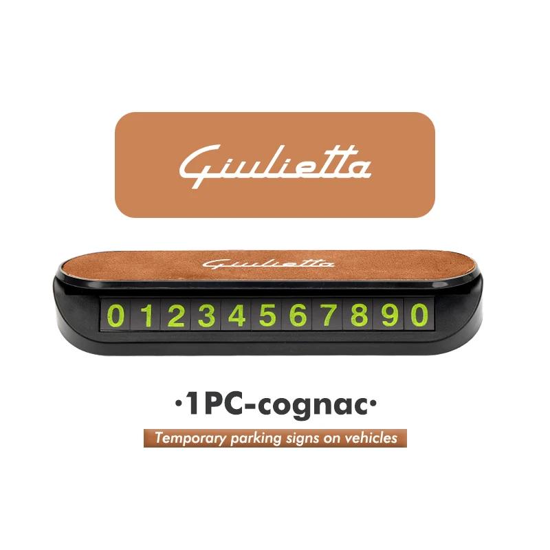 Car Stickers For Alfa Romeo Metal Car Logo Temporary Stop Sign Parking Card Telephone Number Card Plate For Alfa Romeo GT Stelvi