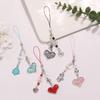 Sweet Cool Sparkling Heart Phone Charm Straps Car Keys Hanging Pendants Bag Decoration Lanyard Purse Accessories
