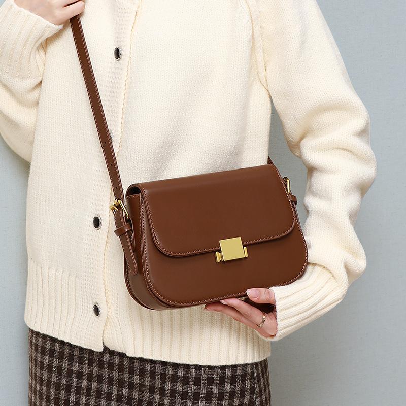 All-match Autumn New Crossbody Bag Genuine Leather Light Luxury High-end Armpit Bag Commuting Bag