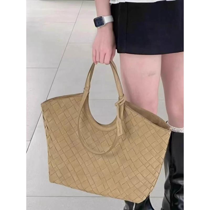 Vintage Woven Tote Bag for Women Large Capacity Shoulder Bag Boho Chic Handbag Fall New Arrival
