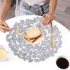 Table Placemat Anti-scalding Table Protection Mat Hollow Strawberry Leaf Pattern Dining Table Placemat for Home Kitchen