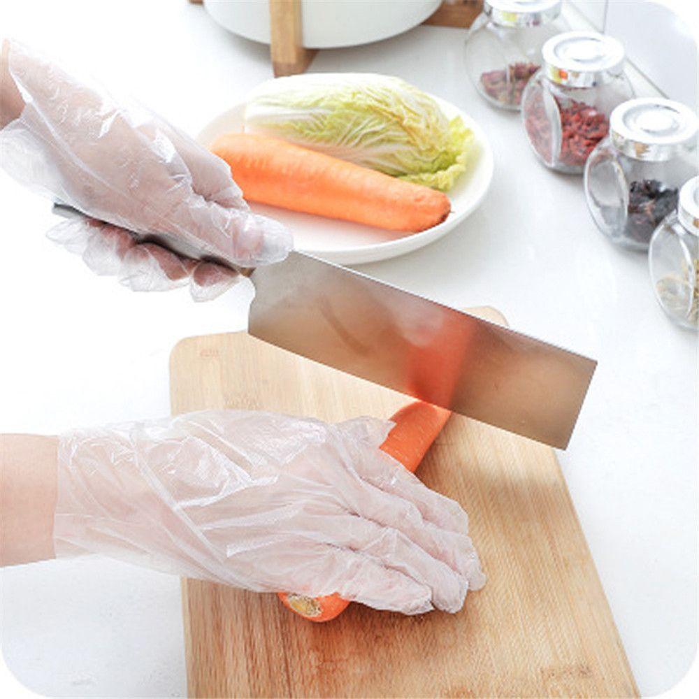 Vegetable Fruit Kitchen Safety Avoid Direct Touch Plastic Clear Children Disposable Gloves Food