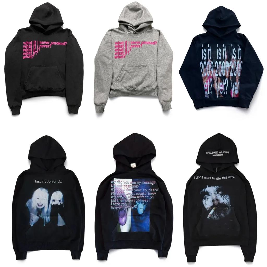 Harajuku Y2k Casual Print Hoodies Women Grunge Streetwear Sweatshirt Tops Goth Oversized Hoodie Clothes Tracksuit Men Clothing