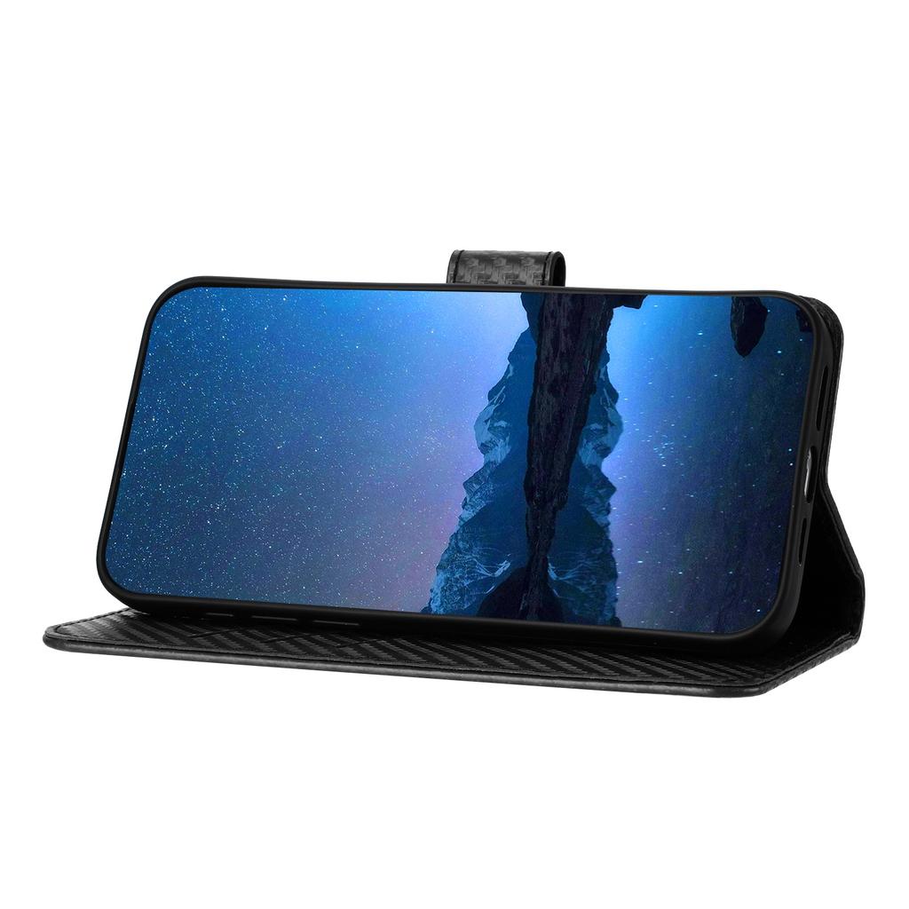 For Honor X9b 5G/Honor Magic6 Lite 5G/Honor X50 GT 5G/Honor X50 Pro 5G/Honor X50 5G Wallet Case with Strap Carbon Fiber Texture Leather Mobile Cover