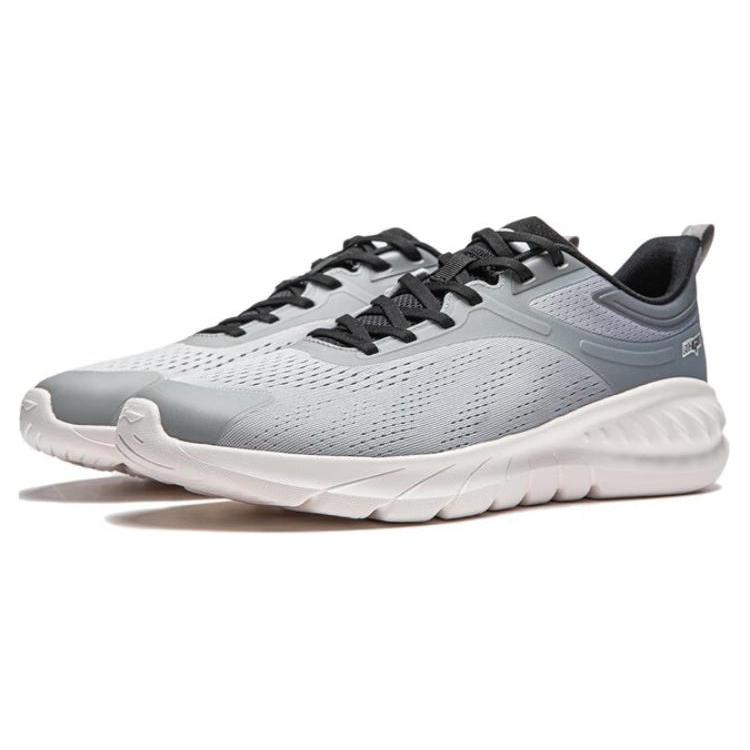 Li Ning Eazgo Flex V2 Низкие Беговые Кроссовки Мужские Серый Белый ARSU005-1
