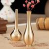 Pure Copper Mini Vintage Vase Ornament Home Decoration Retro Brass Flower Bottle Figurines Modern Light Luxury Decorative Crafts
