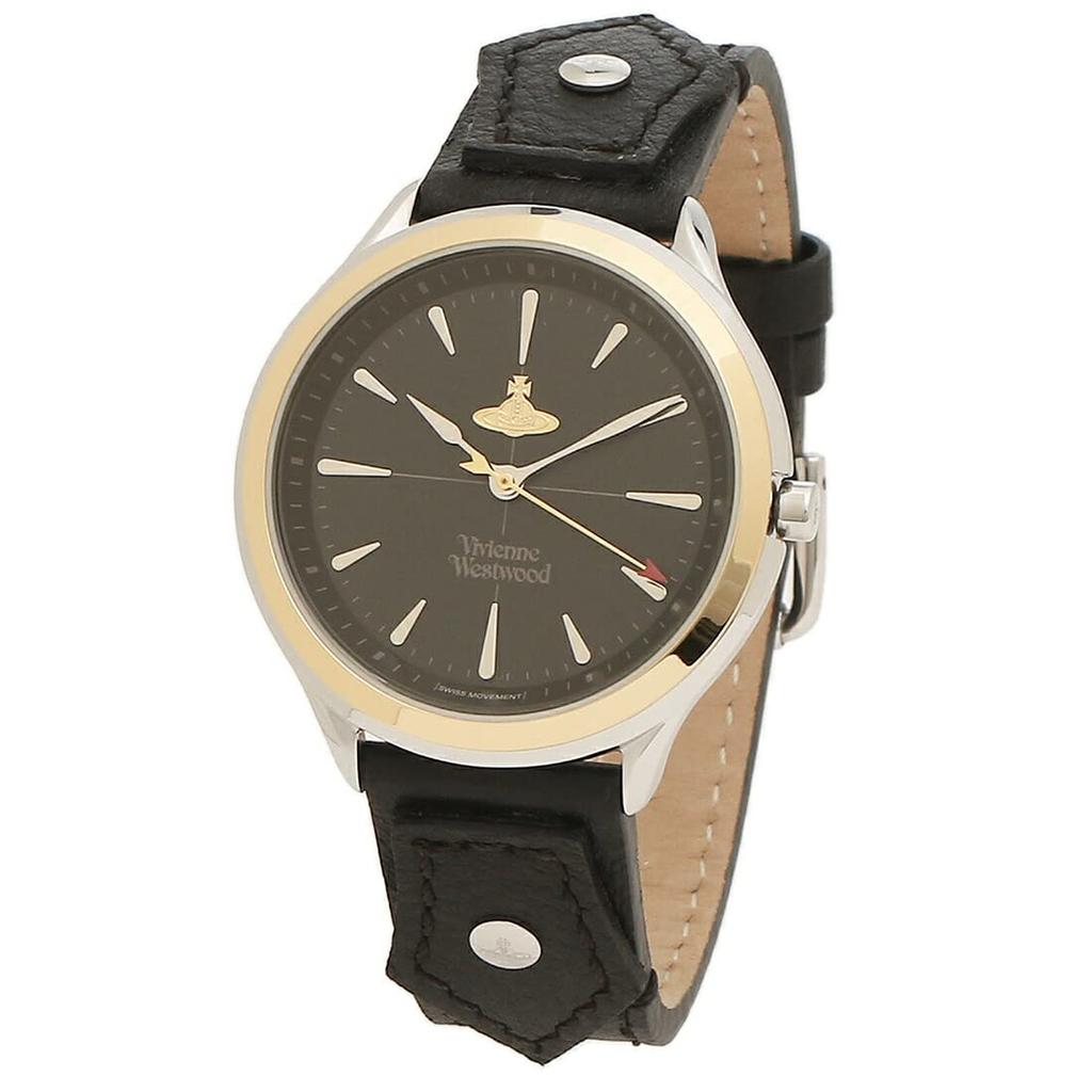 Часы 38 мм кварцевые черные VIVIENNE WESTWOOD VV255SGBK кожаные [Vivienne Westwood] женские [Товар]