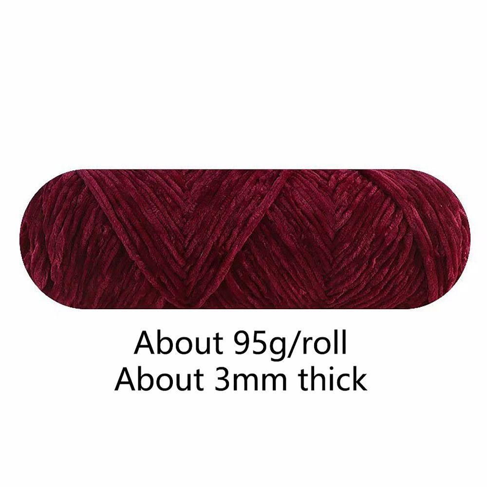 Soft Velvet Macrame Rope Blended Knitting Wool Handicrafts Thread for Scarf Coat Baby Blanket DIY