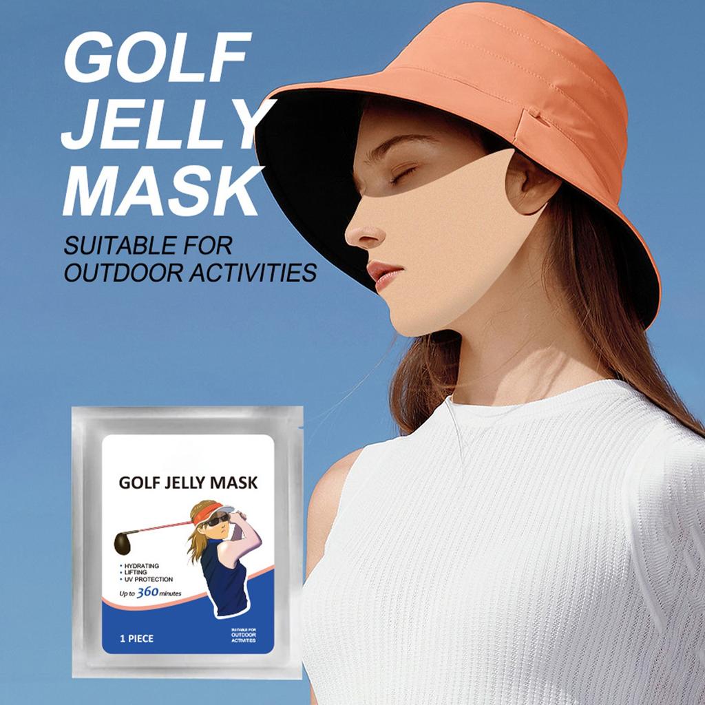 Гольф солнцезащитный пластырь маска для защиты от ультрафиолета на открытом воздухе увлажняющая гелевая маска для ухода за кожей лифтинговая коллагеновая маска подходит для занятий спортом на открытом воздухе велоспорт
