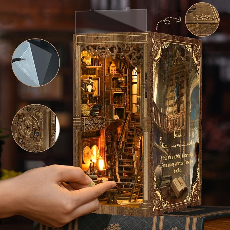 Набор для сборки 3D подставки для книг, 3D модель-украшение для рабочего стола, 3D деревянная головоломка-подставка для книг для украшения книжной полки