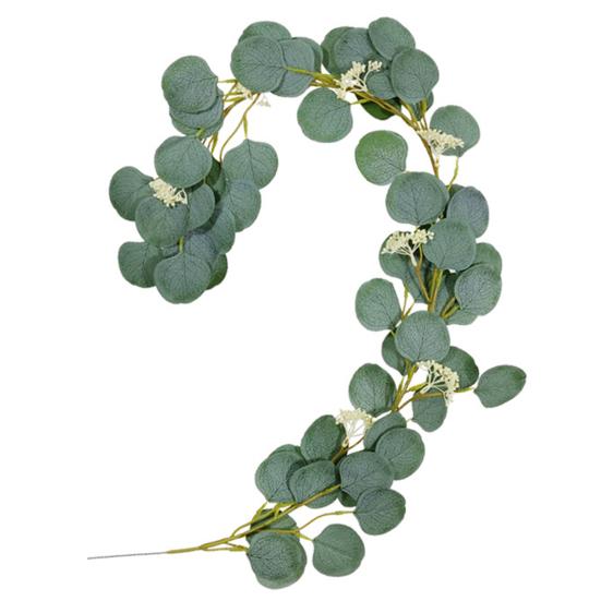 Искусственный эвкалиптовый венок озеленения растений лозы для домашнего свадебного декора сада