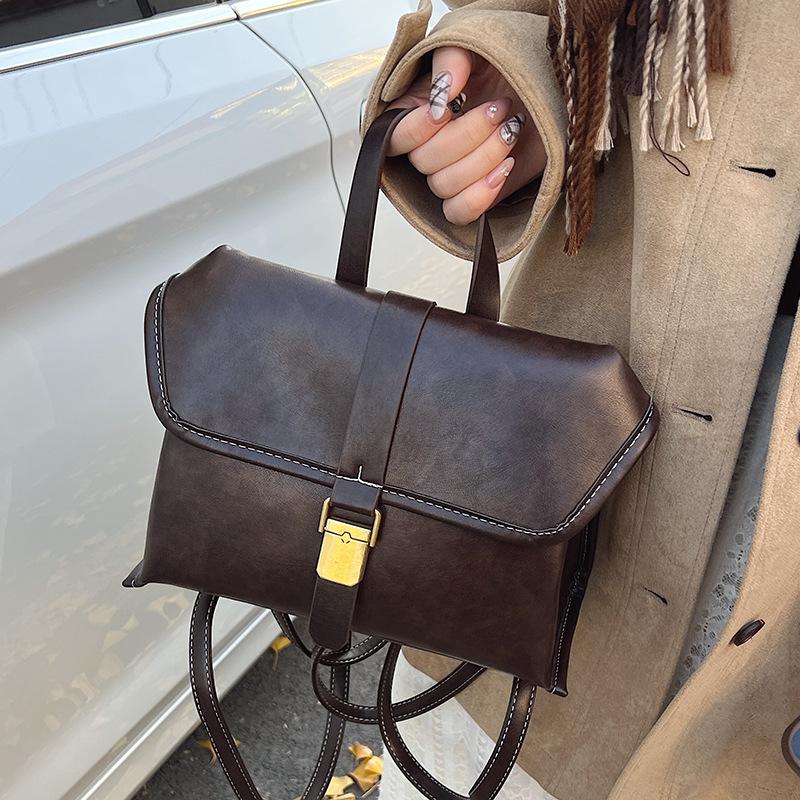 Hot-selling Retro Style Simple Niche Design Portable Messenger Bag Women's Commuting Fashion Multi-back Backpack