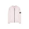 STONE ISLAND Ss24 Весна Осень Классический Логотип Толстовка на Молнии с Длинным Рукавом Унисекс Толстовка Светло-Розовая 801564251-V0080