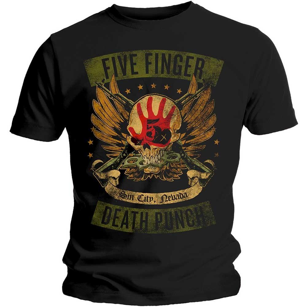 Five Finger Death Punch Sin City Nevada Официальная футболка мужская унисекс
