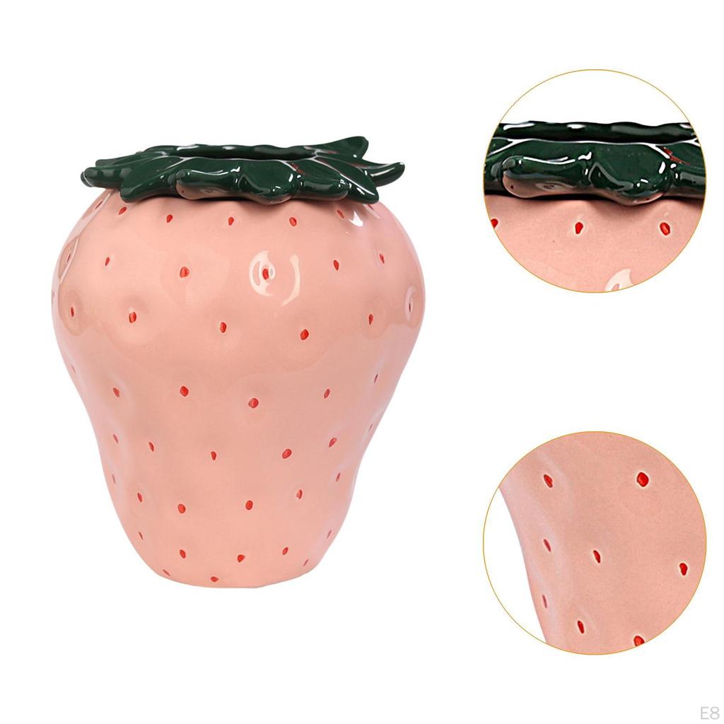 Керамическая ваза декоративная в форме клубники многоцелевая полка художественная креативная