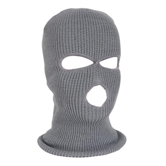 Балаклава мотоциклетная шея зимняя лыжная анфас 3 отверстия маска шапка с капюшоном шапка-бини