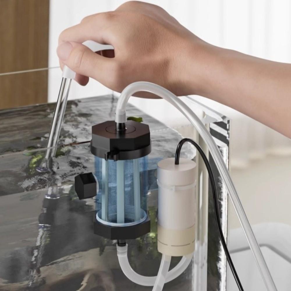 280 GPH Электрический сифон для смены воды в аквариуме, очиститель гравия  Обслуживание аквариума