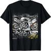 Ruckus Retro Two Wheelers Арт Принт Живи по Rucklife Премиум Футболка