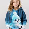 Kids Clothes Girl Hoodies Long Sleeve 3D Cute Bunny Print Children Spring Fall Clothes Casual Outdoor Stylish Girl Clothes Tops