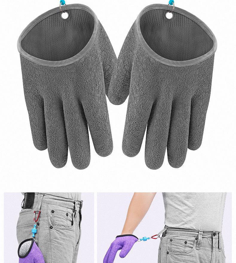 Утолщенные перчатки для ловли рыбы с защитой от проколов: Нескользящий, водонепроницаемый для морской и скальной рыбалки